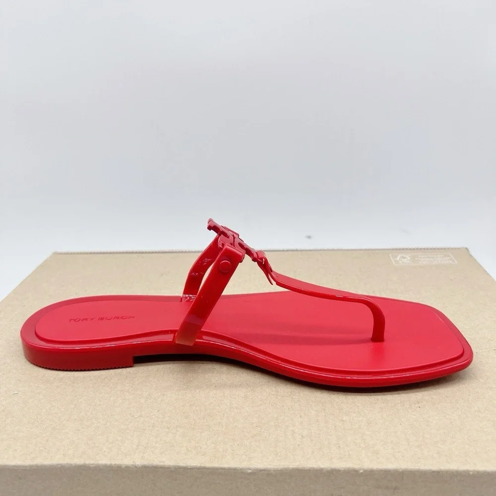 Tory Burch Roxanne Jelly Women's Sandals Flip Flop Brilliant Red Size US 7
